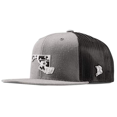 Maryland Moonlight PVC Flat Trucker Heather Gray
