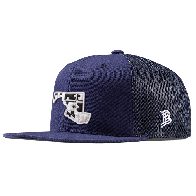 Maryland Moonlight PVC Flat Trucker Navy