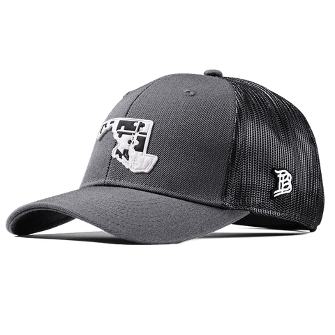Maryland Moonlight PVC Curved Trucker Charcoal