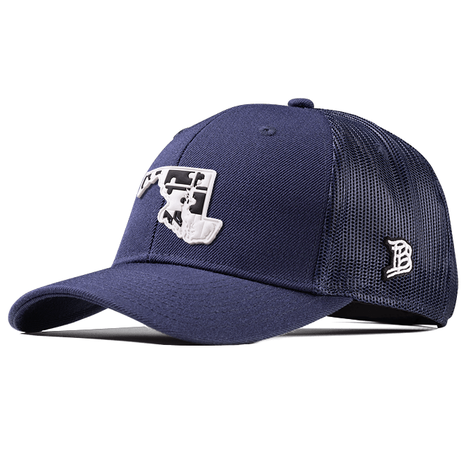 Maryland Moonlight PVC Curved Trucker Navy