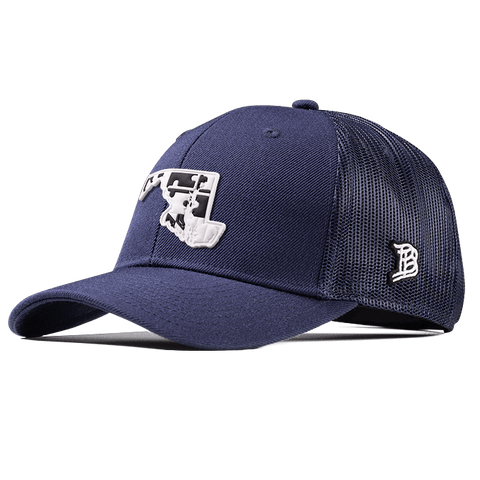 Maryland Moonlight PVC Curved Trucker Navy