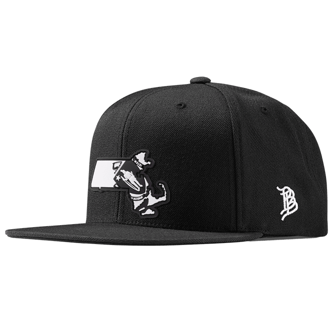 Massachusetts Moonlight PVC Classic Snapback Black