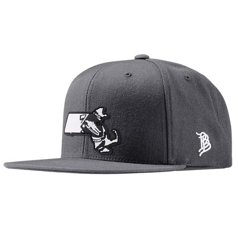 Massachusetts Moonlight PVC Classic Snapback Charcoal