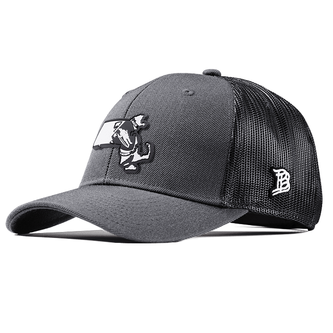 Massachusetts Moonlight PVC Curved Trucker Charcoal