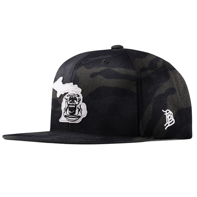 Michigan Moonlight PVC Classic Snapback Multicam