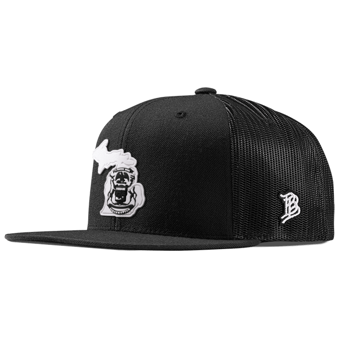 Michigan Moonlight PVC Flat Trucker Black