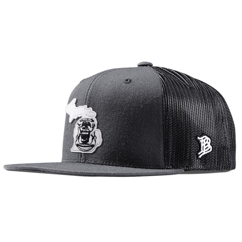 Michigan Moonlight PVC Flat Trucker Charcoal