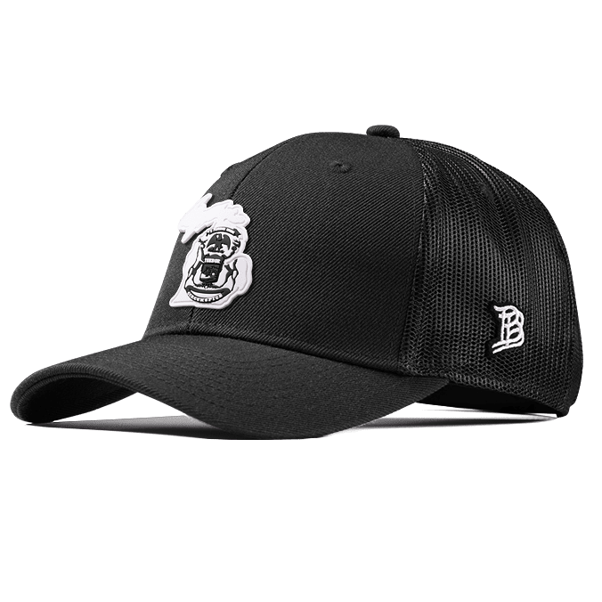 Michigan Moonlight PVC Curved Trucker Black