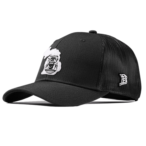 Michigan Moonlight PVC Curved Trucker Black