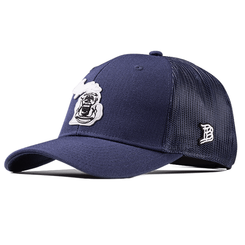 Michigan Moonlight PVC Curved Trucker Navy