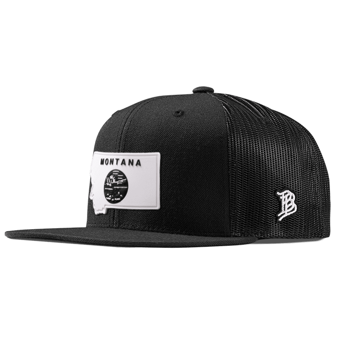 Montana Moonlight PVC Flat Trucker Black