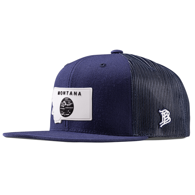 Montana Moonlight PVC Flat Trucker Navy