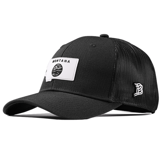 Montana Moonlight PVC Curved Trucker Black