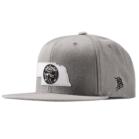 Nebraska Moonlight PVC Classic Snapback Heather Gray