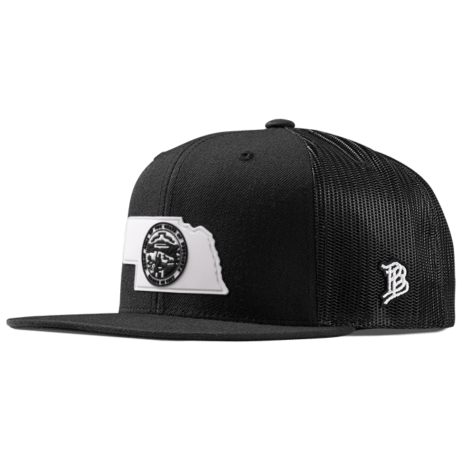 Nebraska Moonlight PVC Flat Trucker Black