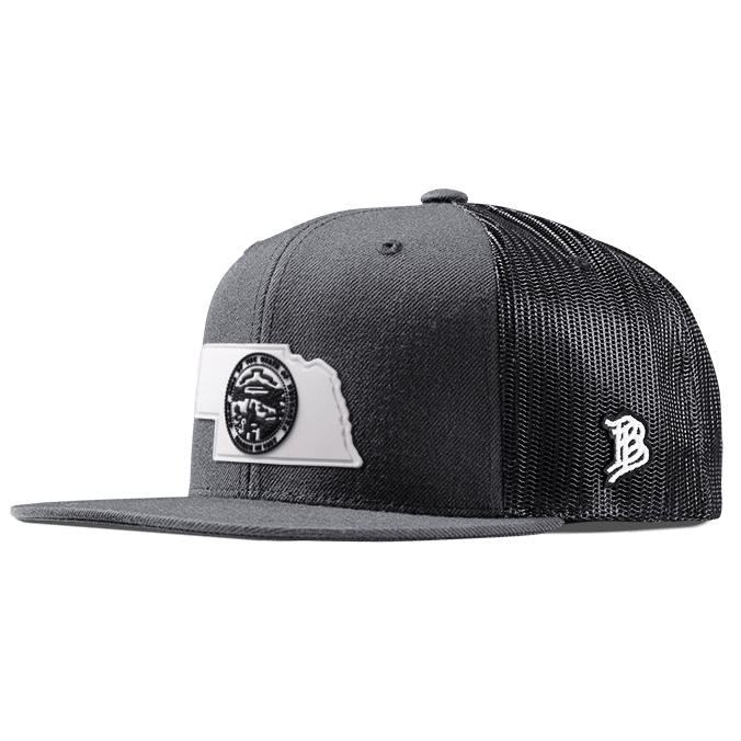 Nebraska Moonlight PVC Flat Trucker Charcoal