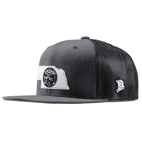 Nebraska Moonlight PVC Flat Trucker Charcoal