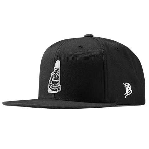 New Hampshire Moonlight PVC Classic Snapback Black