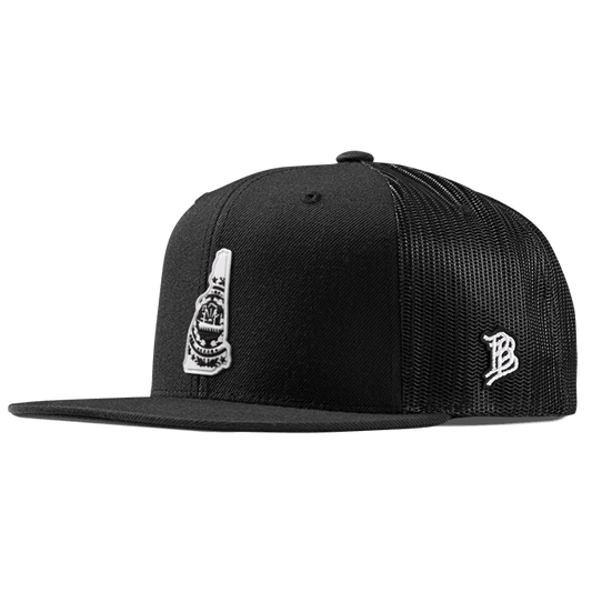 New Hampshire Moonlight PVC Flat Trucker Black