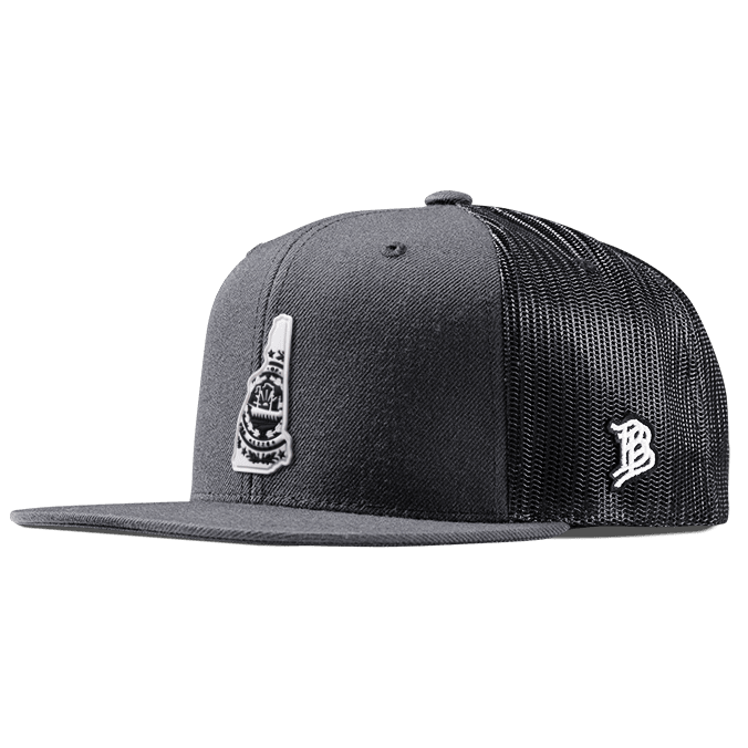 New Hampshire Moonlight PVC Flat Trucker Charcoal