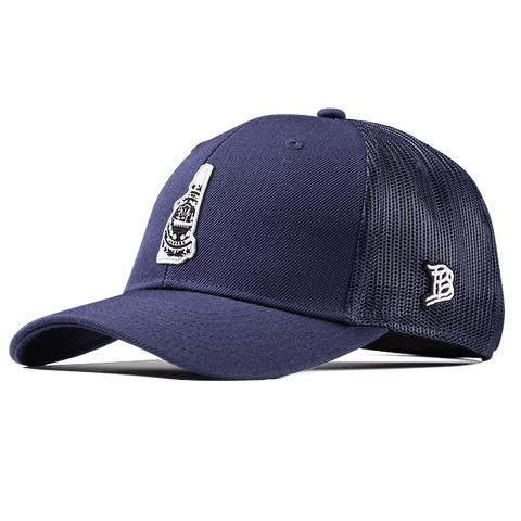New Hampshire Moonlight PVC Curved Trucker Navy