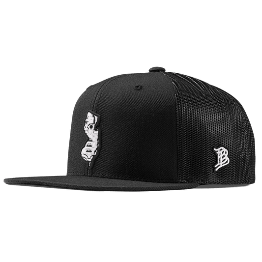 New Jersey Moonlight PVC Flat Trucker Black
