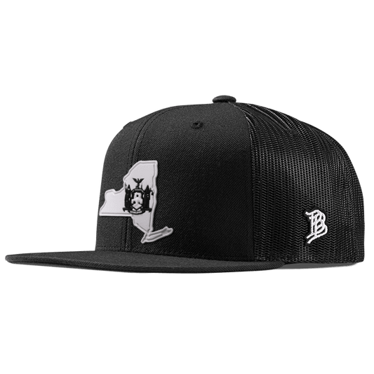 New York Moonlight PVC Flat Trucker Black
