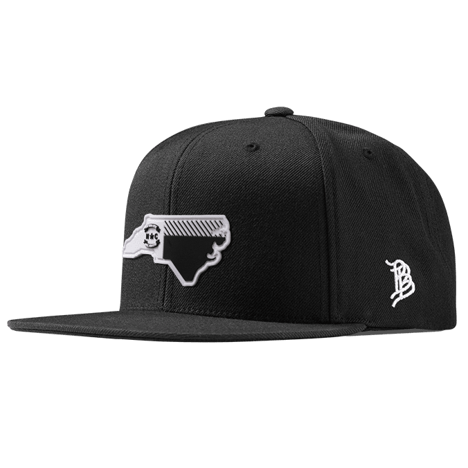 North Carolina Moonlight PVC Classic Snapback Black