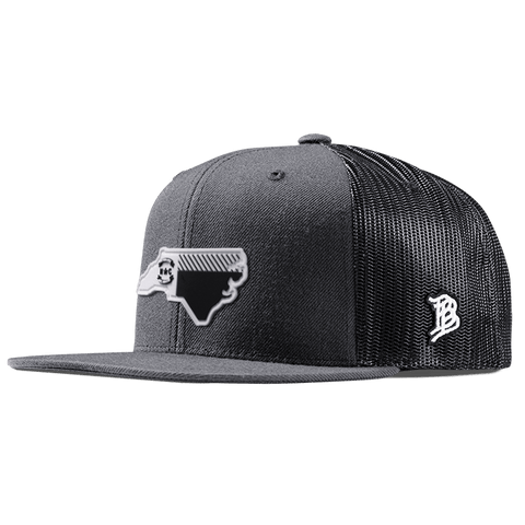 North Carolina Moonlight PVC Flat Trucker Charcoal