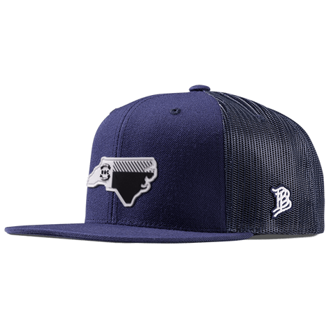 North Carolina Moonlight PVC Flat Trucker Navy