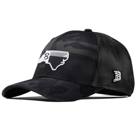 North Carolina Moonlight PVC Curved Trucker Multicam
