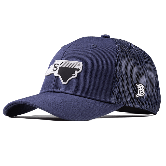North Carolina Moonlight PVC Curved Trucker Navy