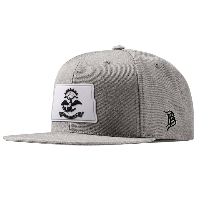 North Dakota Moonlight PVC Classic Snapback Heather Gray