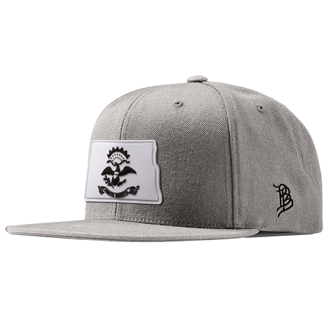 North Dakota Moonlight PVC Classic Snapback Heather Gray