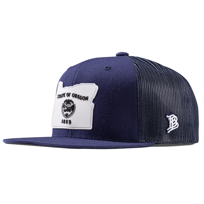 Oregon Moonlight PVC Flat Trucker Navy