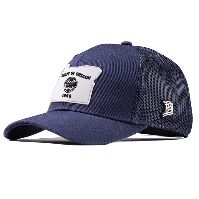 Oregon Moonlight PVC Curved Trucker Navy