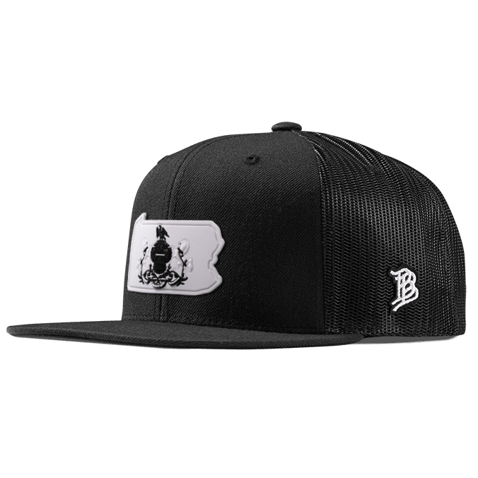 Pennsylvania Moonlight PVC Flat Trucker Black