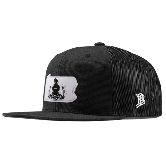Pennsylvania Moonlight PVC Flat Trucker Black