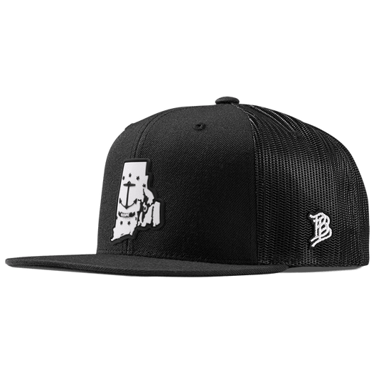 Rhode Island Moonlight PVC Flat Trucker Black