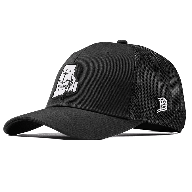Rhode Island Moonlight PVC Curved Trucker Black