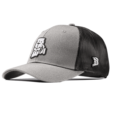 Rhode Island Moonlight PVC Curved Trucker Heather Gray