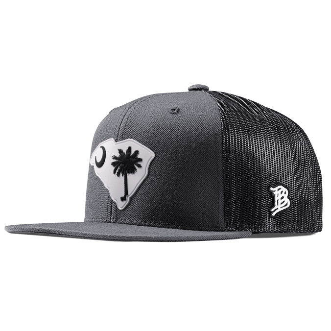 South Carolina Moonlight PVC Flat Trucker Charcoal