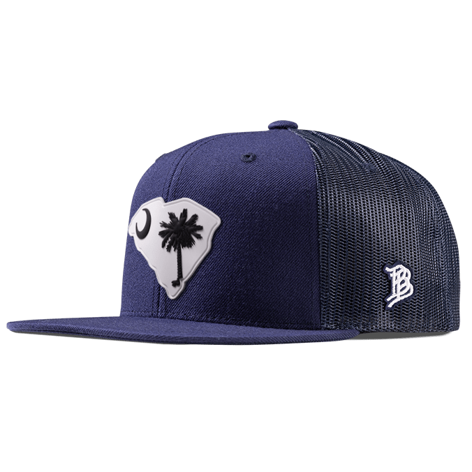 South Carolina Moonlight PVC Flat Trucker Navy