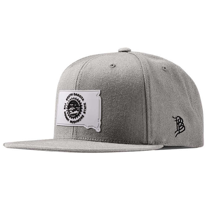 South Dakota Moonlight PVC Classic Snapback Heather Gray