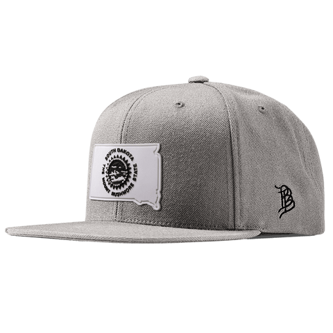 South Dakota Moonlight PVC Classic Snapback Heather Gray