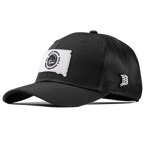 South Dakota Moonlight PVC Curved Trucker Black