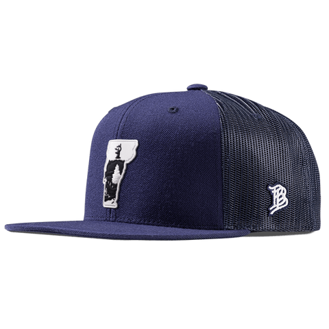 Vermont Moonlight PVC Flat Trucker Navy