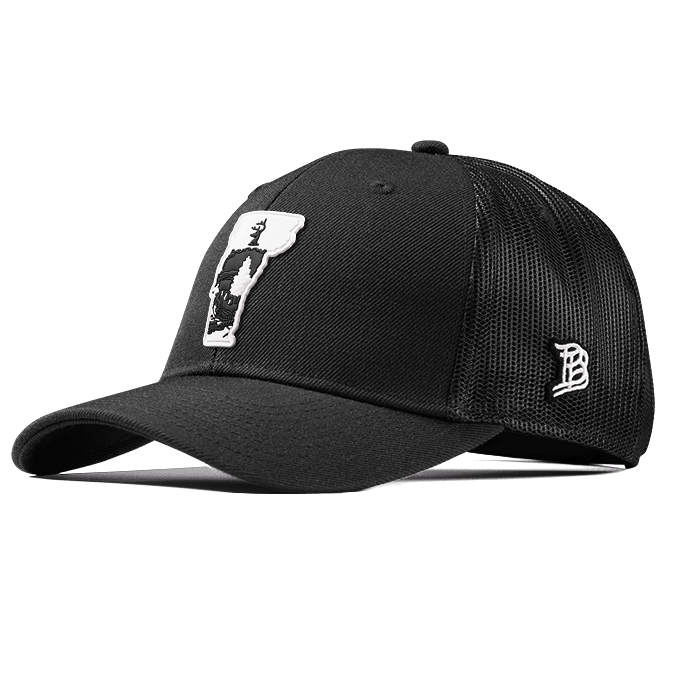 Vermont Moonlight PVC Curved Trucker Black