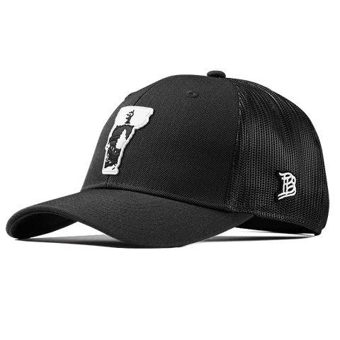 Vermont Moonlight PVC Curved Trucker Black