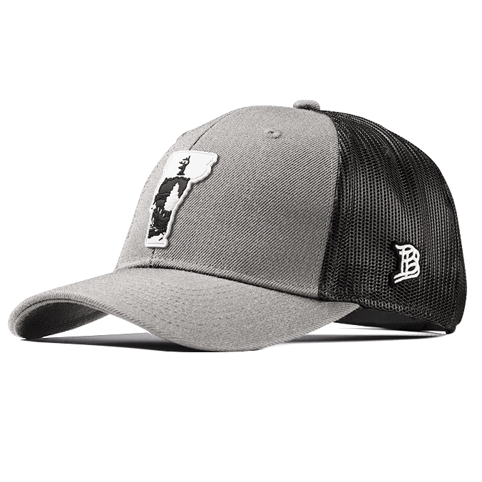 Vermont Moonlight PVC Curved Trucker Heather Gray